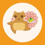 animal squirrel having afternoon tea theme elements N2
