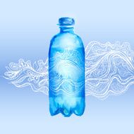 Transparent bottle of water N2