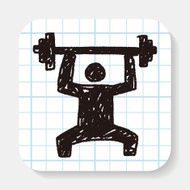 weightlifting doodle