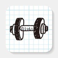 dumbbell fitness doodle N3