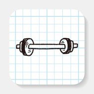 dumbbell fitness doodle N4