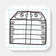 money bill doodle drawing
