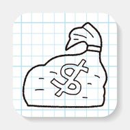 money bag doodle