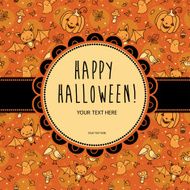 Stylish Halloween card in vector