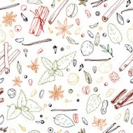 seamless pattern with spices N2