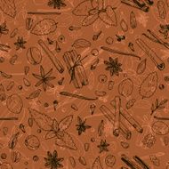 seamless pattern with spices N3