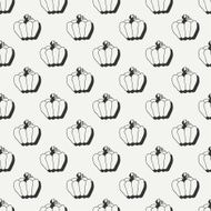 Happy Halloween Hand drawn seamless pattern with pumpkin