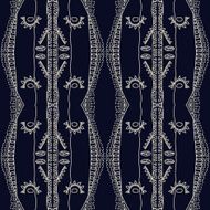 Ethnic monochrome seamless pattern Hand-drawn background template N2