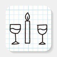 doodle candlelight dinner