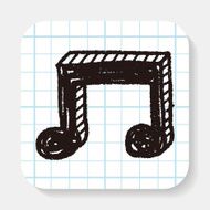 music note doodle drawing