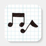 music note doodle drawing N2