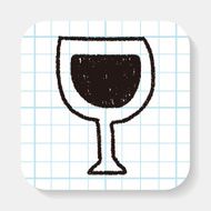 wine doodle drawing