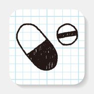 pills doodle drawing