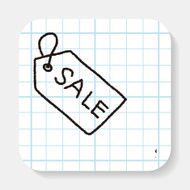 sale tag doodle drawing