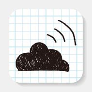 internet cloud doodle drawing N6