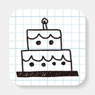 birthday cake doodle drawing