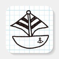 boat doodle drawing