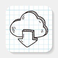 internet cloud doodle drawing N8