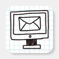 computer mail doodle drawing