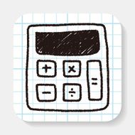 calculator doodle drawing