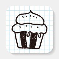 cupcake doodle drawing