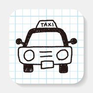 taxi doodle drawing