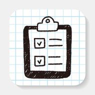 paper checking list doodle drawing