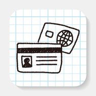 Identity card doodle drawing
