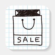shopping bag doodle drawing N3