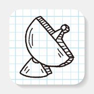 Satellite doodle drawing