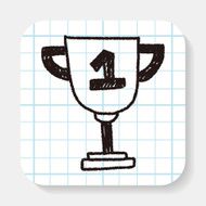 Trophy doodle drawing N3