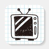 television doodle drawing N2