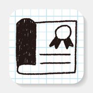 Certificate doodle drawing