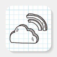 internet cloud doodle drawing N11