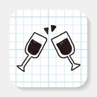 wine doodle drawing N2