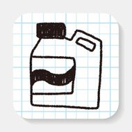 Laundry detergent doodle drawing
