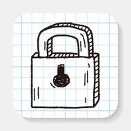 lock doodle drawing N2