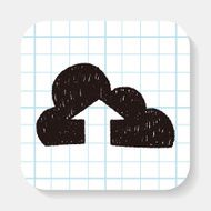 internet cloud doodle drawing N13