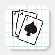 playcard doodle drawing