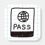 passport doodle drawing