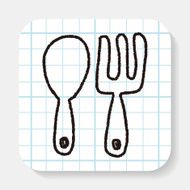 tableware doodle drawing