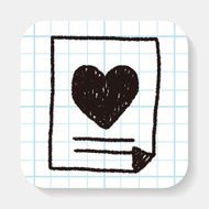love letter doodle drawing