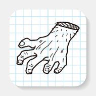 zombie hand doodle