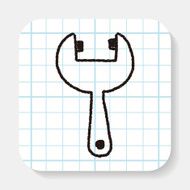 wrench doodle drawing