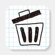 trash can doodle drawing N3