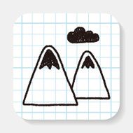 mountain doodle drawing
