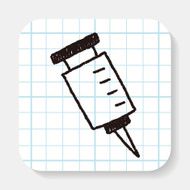 Syringes doodle drawing