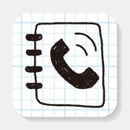 contact book doodle drawing N2