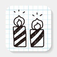 candle doodle drawing