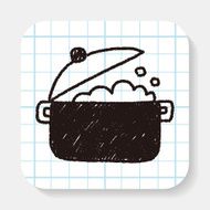 kitchenware pot doodle drawing